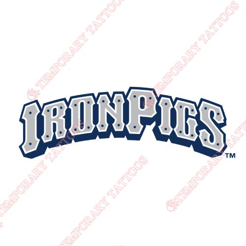 Lehigh Valley IronPigs Customize Temporary Tattoos Stickers NO.7982